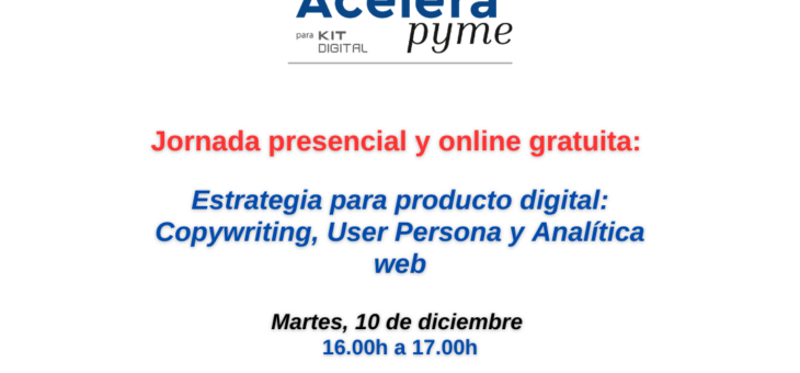 Jornada online gratuita de la OAP: Estrategia para producto digital | Copywriting, User Persona y Analítica web